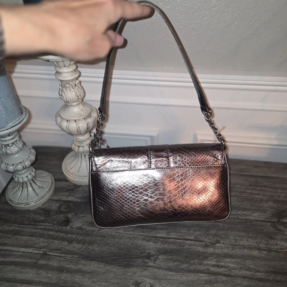 Michael Kors Gunmetal Metallic Designer Shoulder Bag. NWOT.